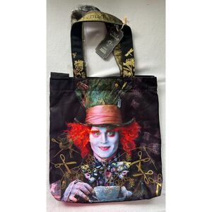 New Disney Mad Hatter Alice in Wonderland Johnny Depp Tote Bag